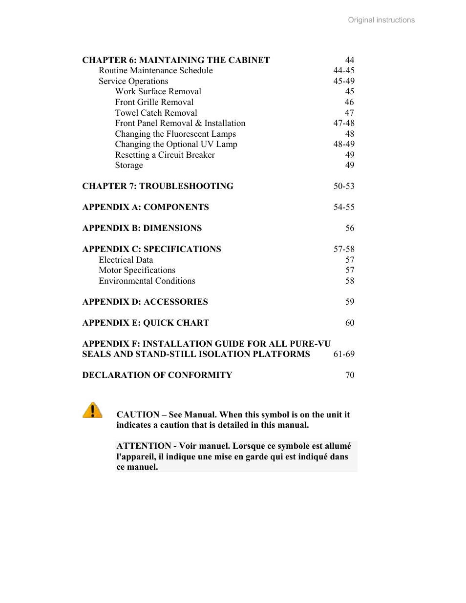 Labconco Total Exhaust Biological Safety Cabinets 34368 Series User Manual | Page 6 / 76