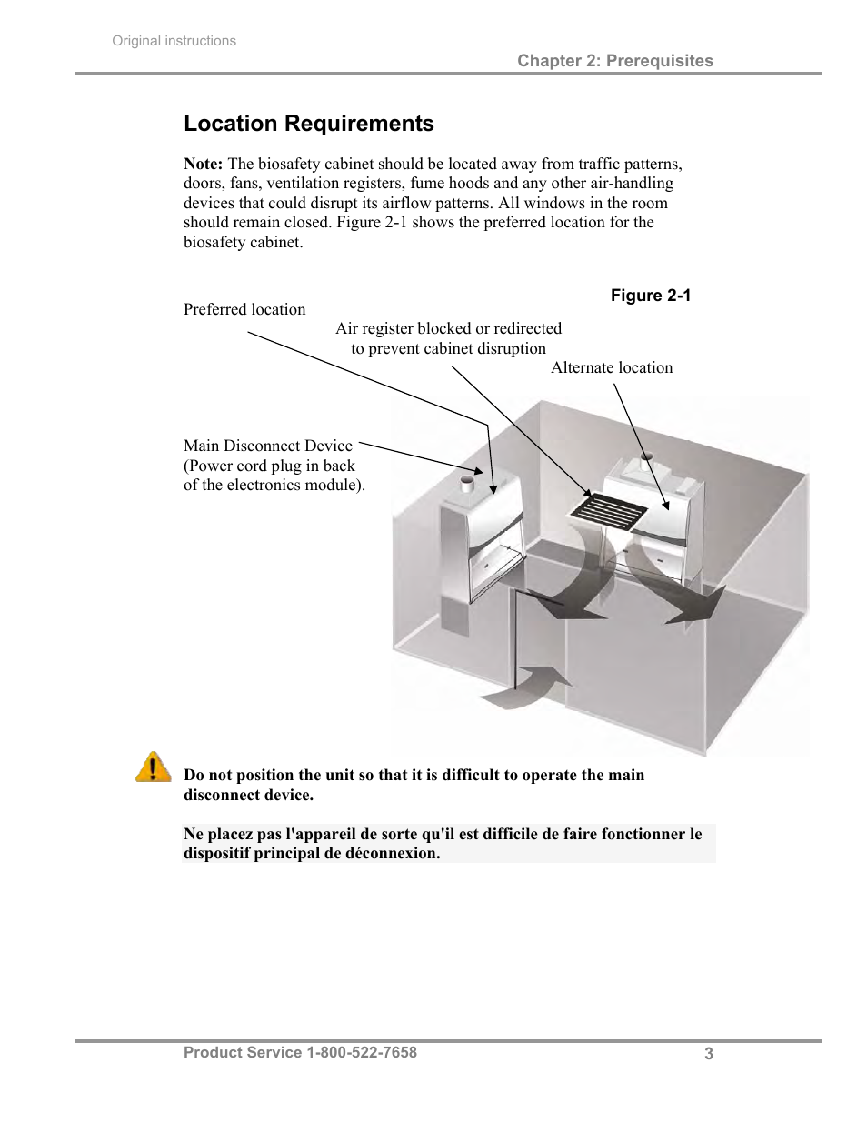 Location requirements | Labconco Total Exhaust Biological Safety Cabinets 34368 Series User Manual | Page 9 / 76