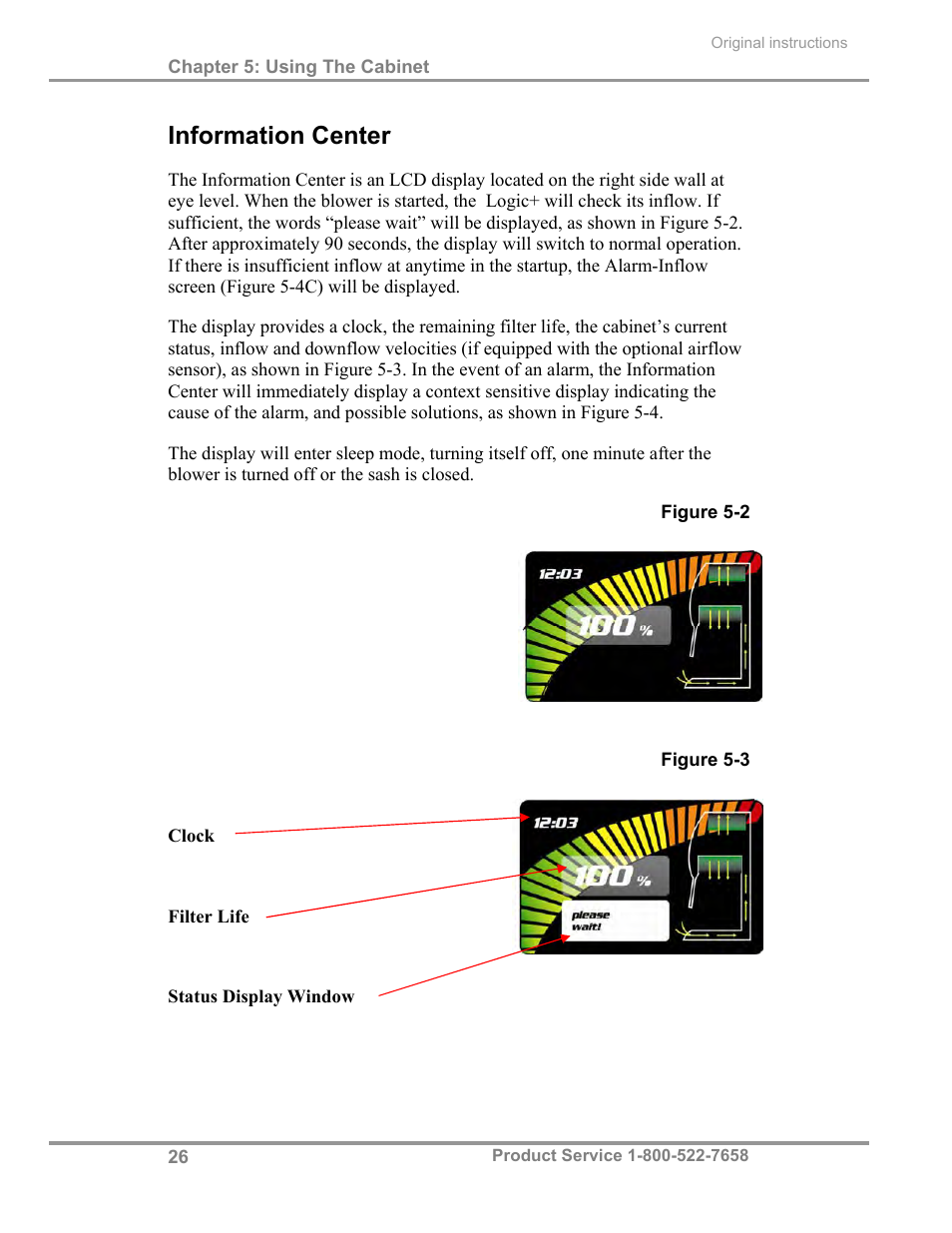 Information center | Labconco Total Exhaust Biological Safety Cabinets 30368 Series User Manual | Page 32 / 64