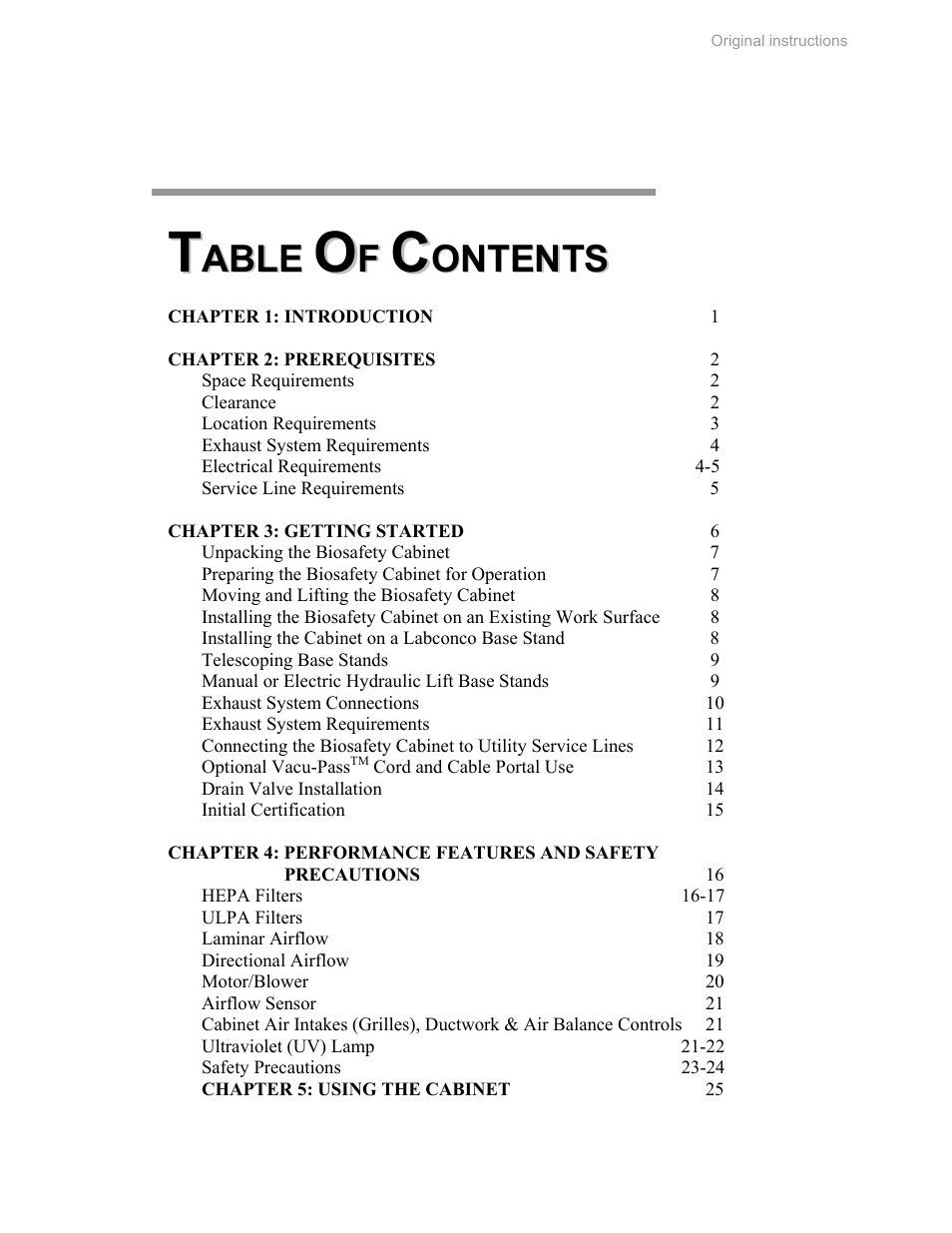 Labconco Total Exhaust Biological Safety Cabinets 30368 Series User Manual | Page 4 / 64