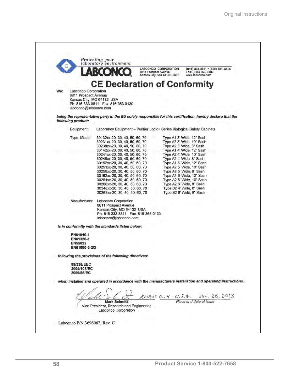 Labconco Total Exhaust Biological Safety Cabinets 30368 Series User Manual | Page 64 / 64