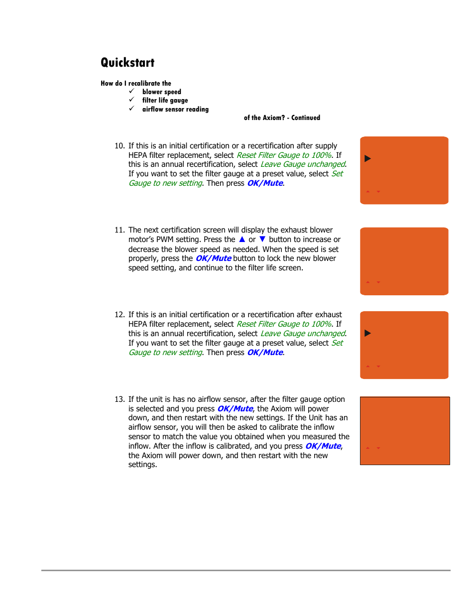 Quickstart | Labconco Type C1 Biosafety Cabinet Models 30468 User Manual | Page 11 / 155