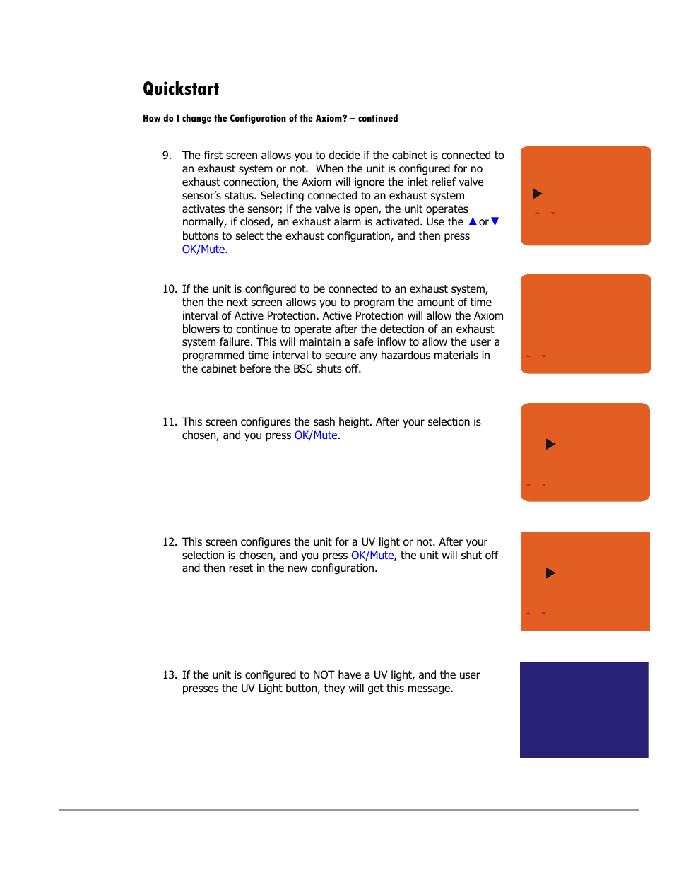 Quickstart | Labconco Type C1 Biosafety Cabinet Models 30468 User Manual | Page 14 / 155