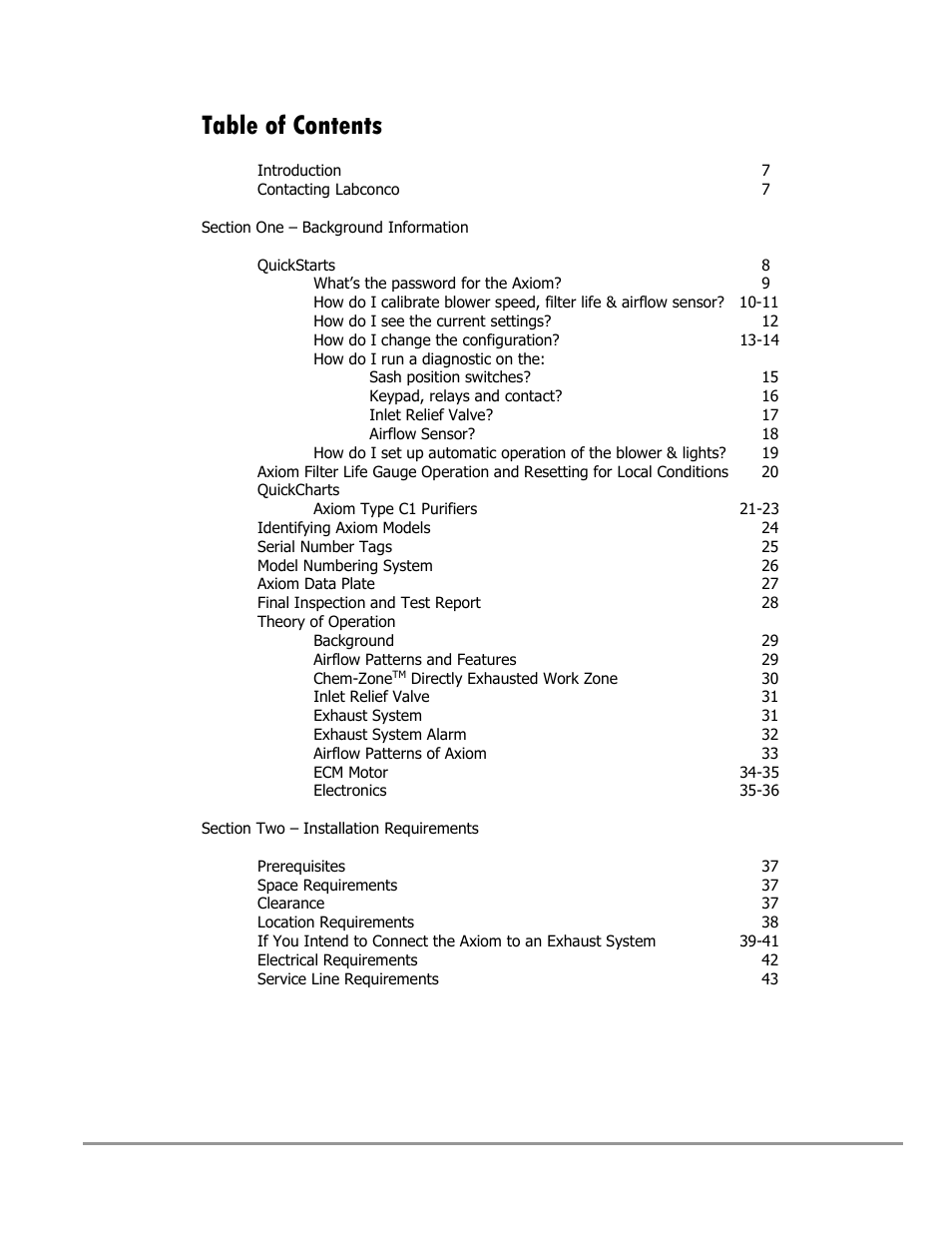 Labconco Type C1 Biosafety Cabinet Models 30468 User Manual | Page 3 / 155