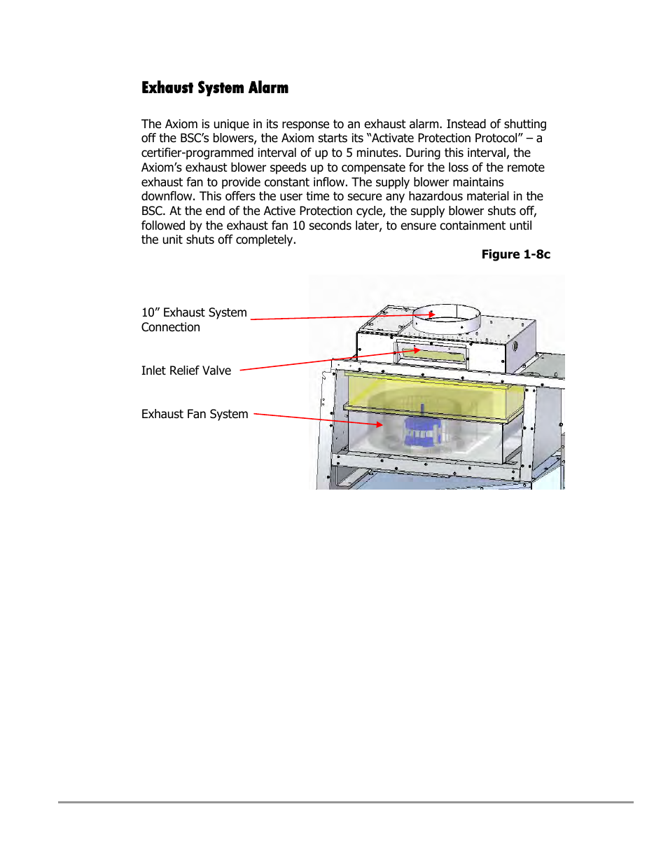 Exhaust system alarm | Labconco Type C1 Biosafety Cabinet Models 30468 User Manual | Page 32 / 155