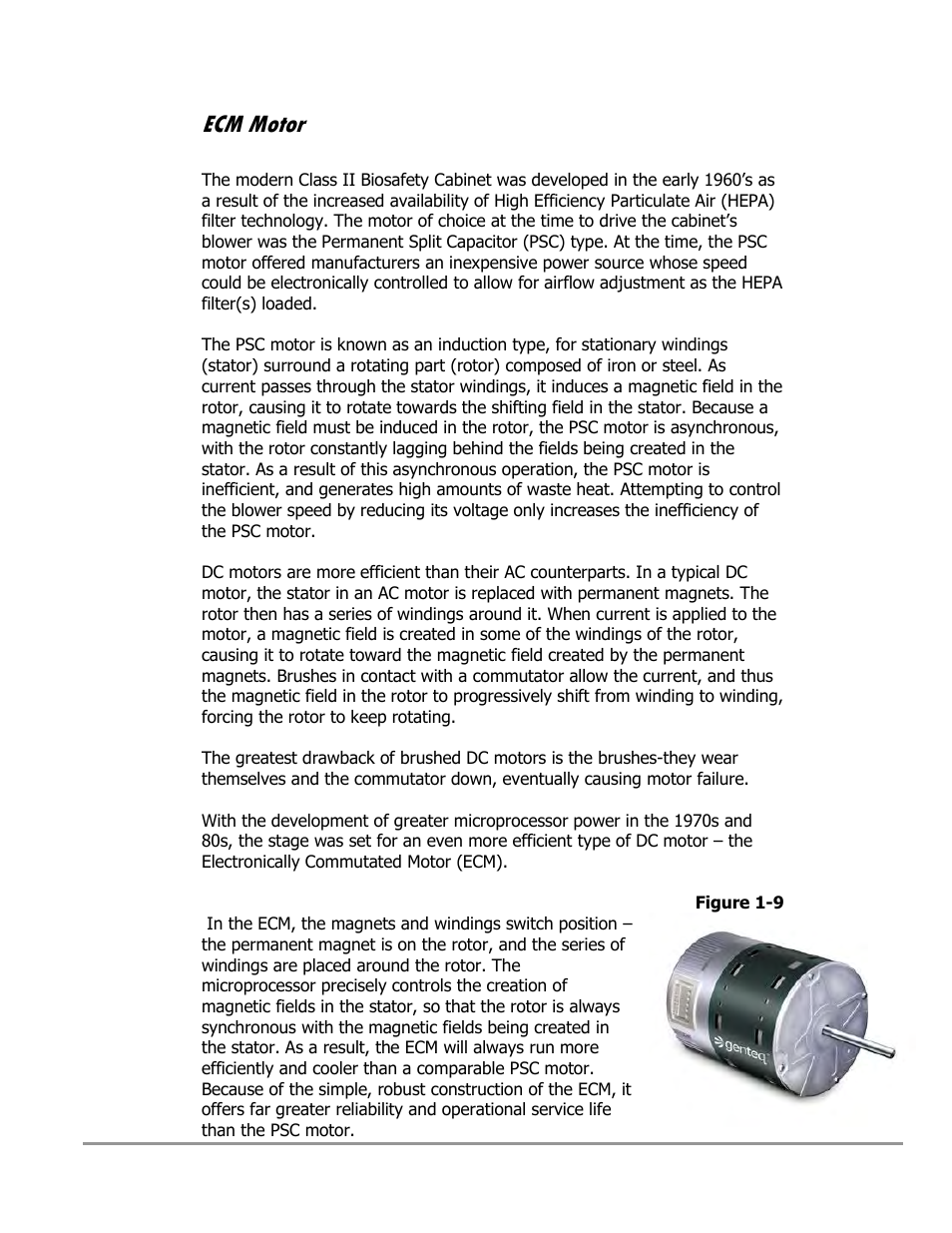 Ecm motor | Labconco Type C1 Biosafety Cabinet Models 30468 User Manual | Page 34 / 155