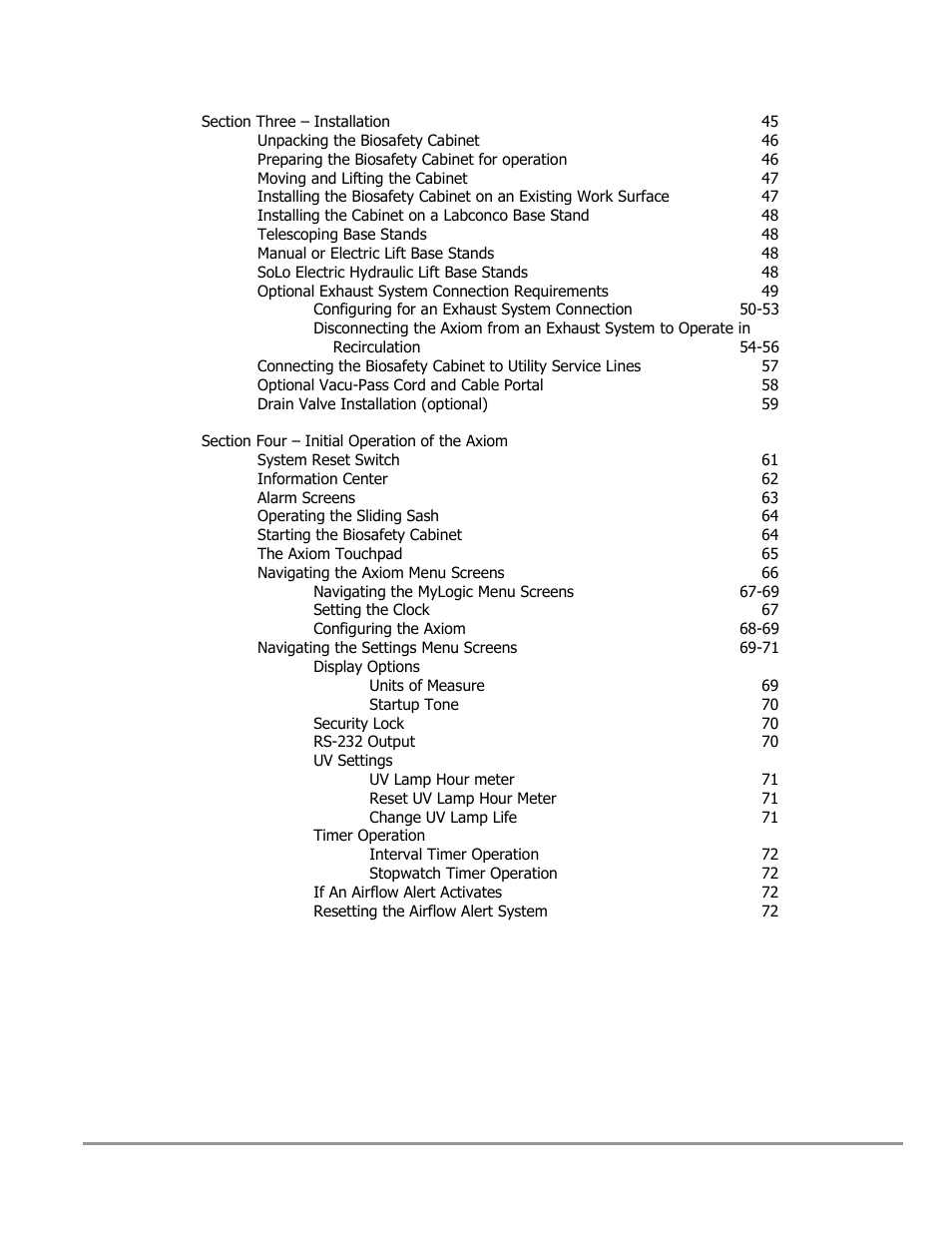 Labconco Type C1 Biosafety Cabinet Models 30468 User Manual | Page 4 / 155