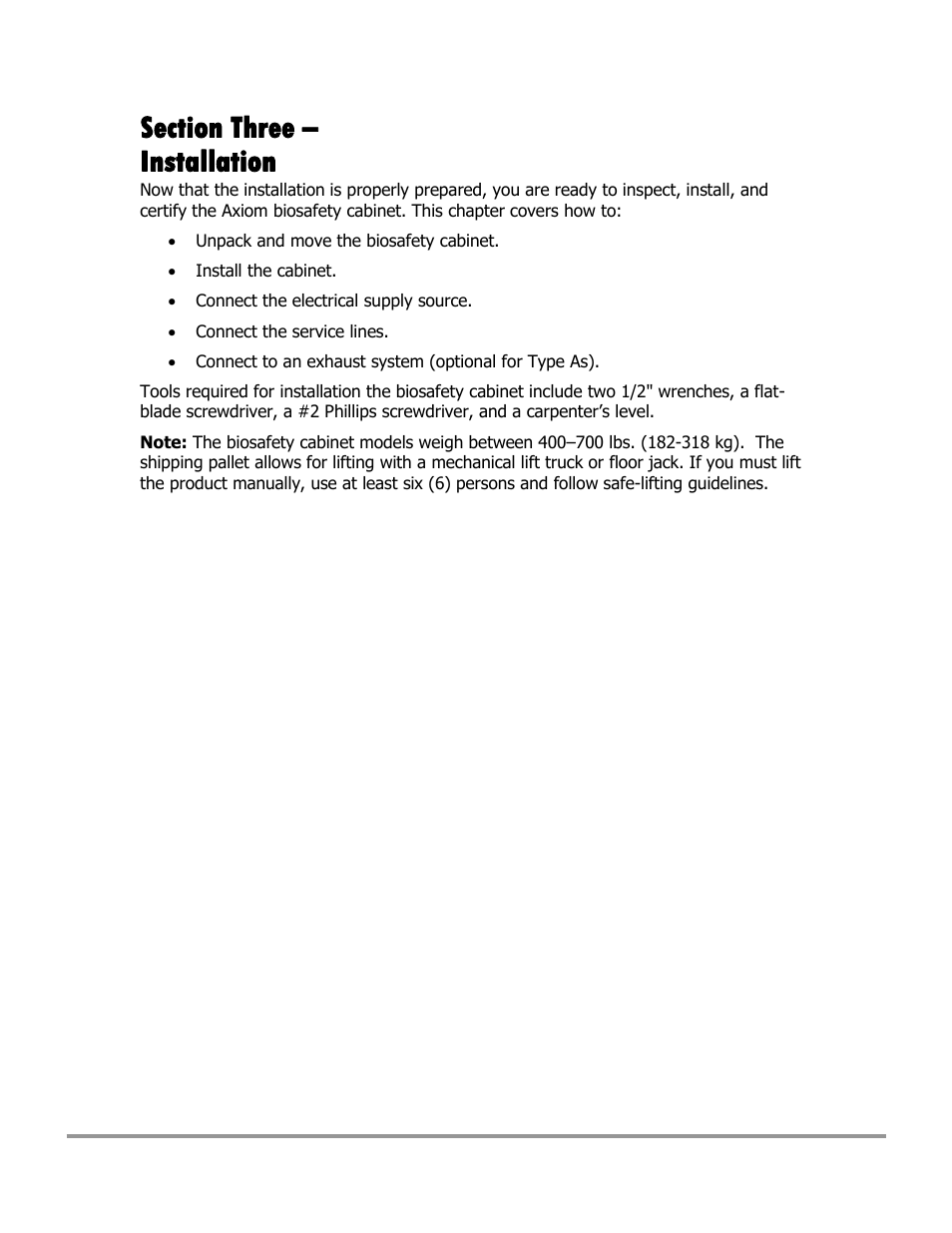 Labconco Type C1 Biosafety Cabinet Models 30468 User Manual | Page 45 / 155