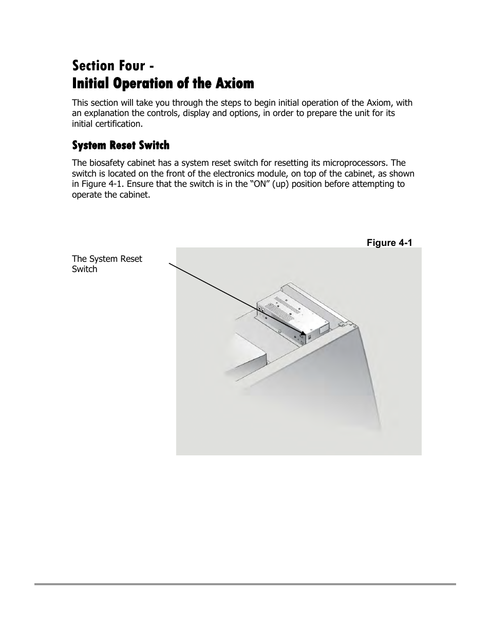 System reset switch | Labconco Type C1 Biosafety Cabinet Models 30468 User Manual | Page 61 / 155