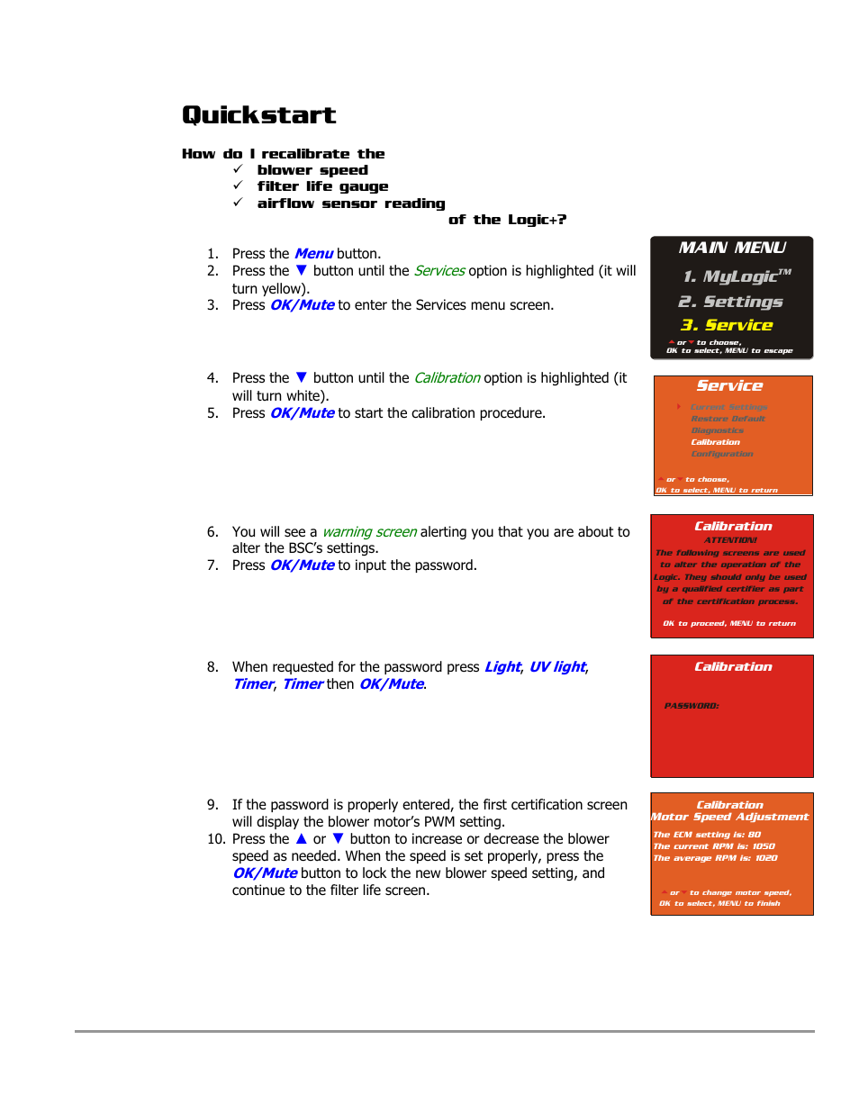 Quickstart | Labconco PURICARE Procedure Station Models 31260 User Manual | Page 10 / 172