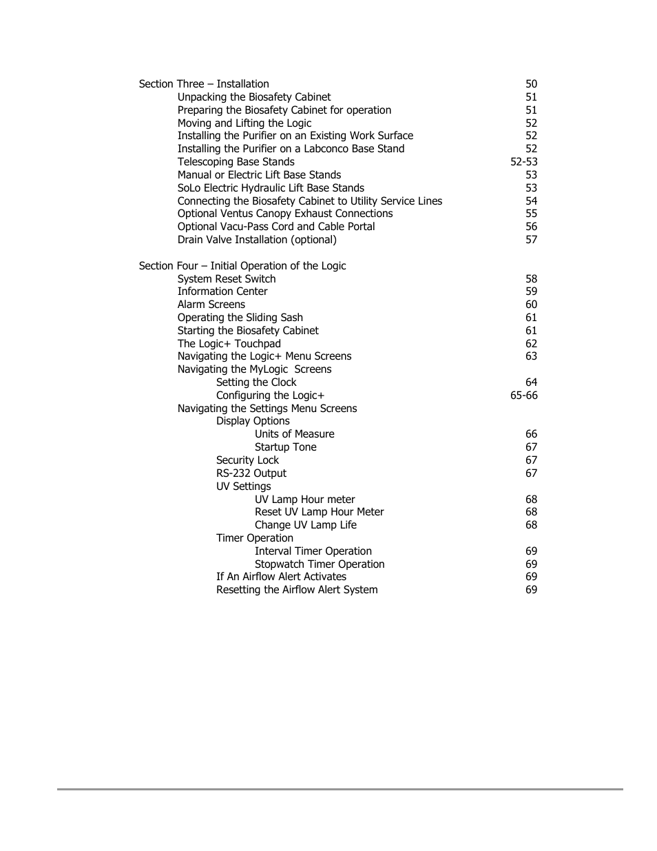 Labconco PURICARE Procedure Station Models 31260 User Manual | Page 4 / 172