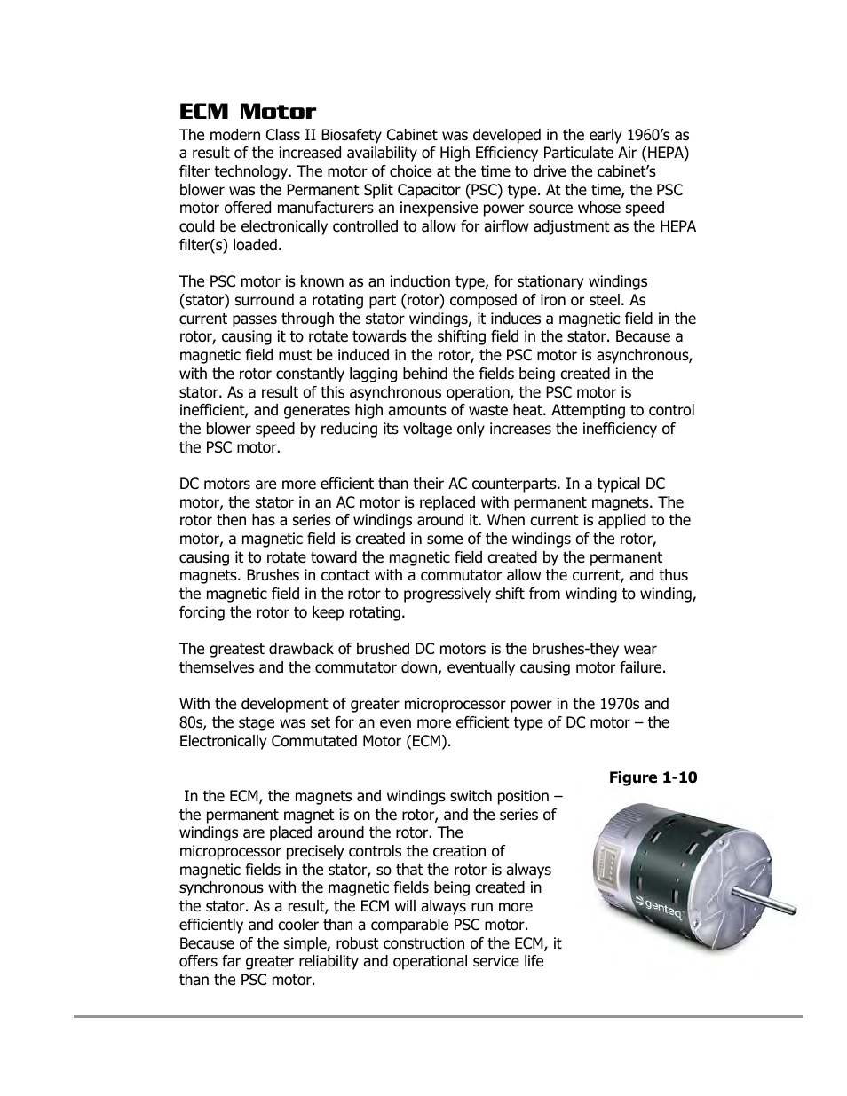 Ecm motor | Labconco PURICARE Procedure Station Models 31260 User Manual | Page 42 / 172