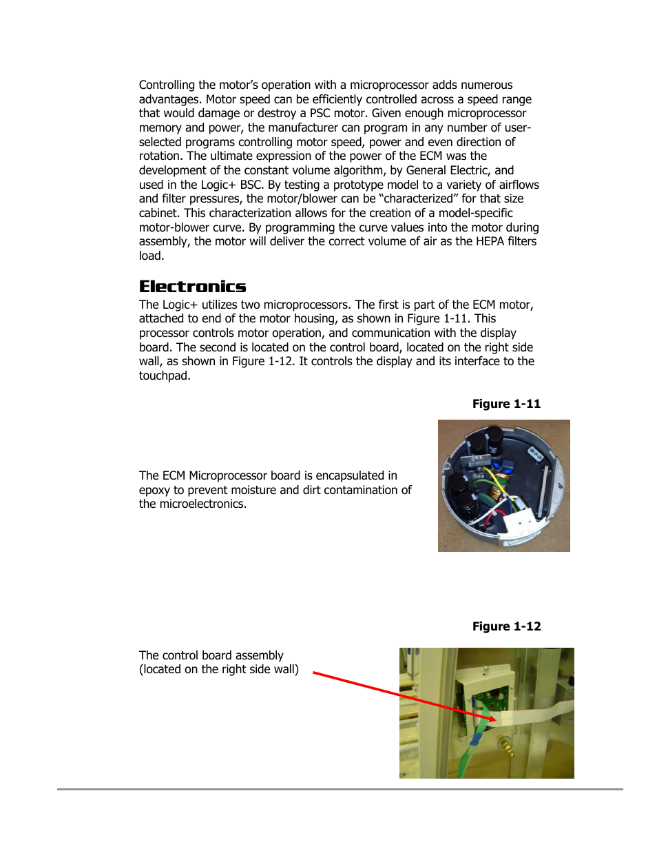 Electronics | Labconco PURICARE Procedure Station Models 31260 User Manual | Page 43 / 172