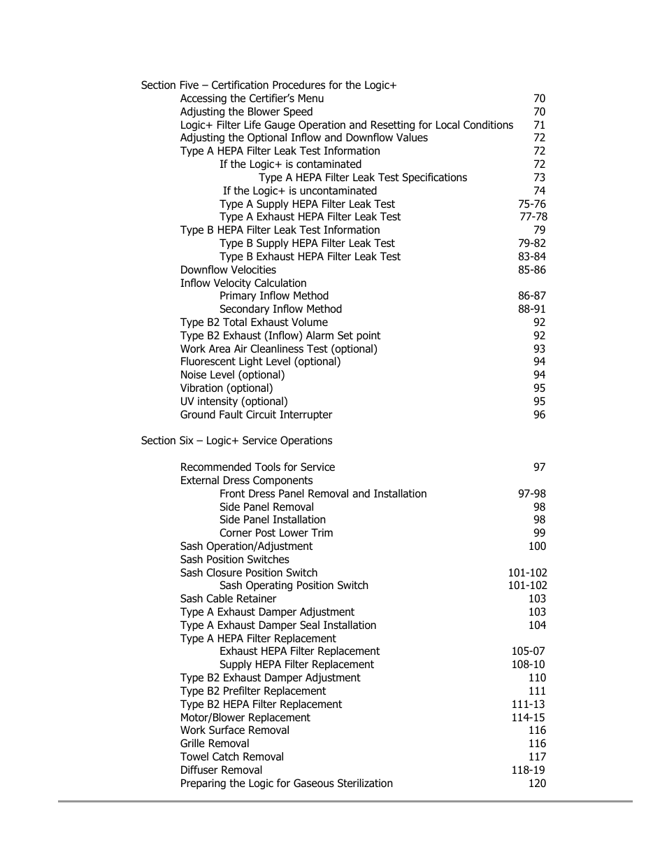 Labconco PURICARE Procedure Station Models 31260 User Manual | Page 5 / 172