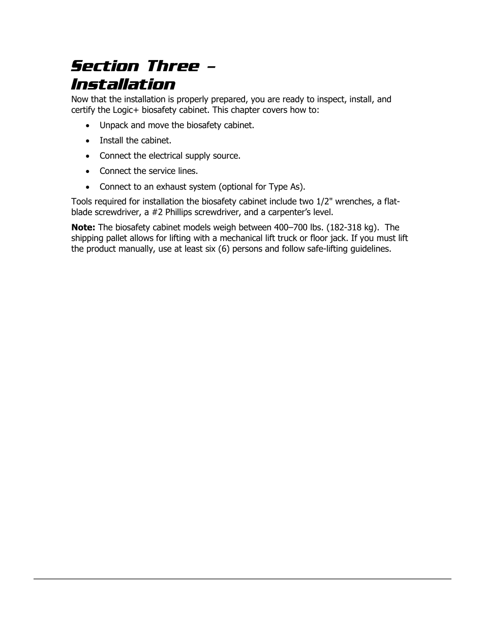 Labconco PURICARE Procedure Station Models 31260 User Manual | Page 50 / 172