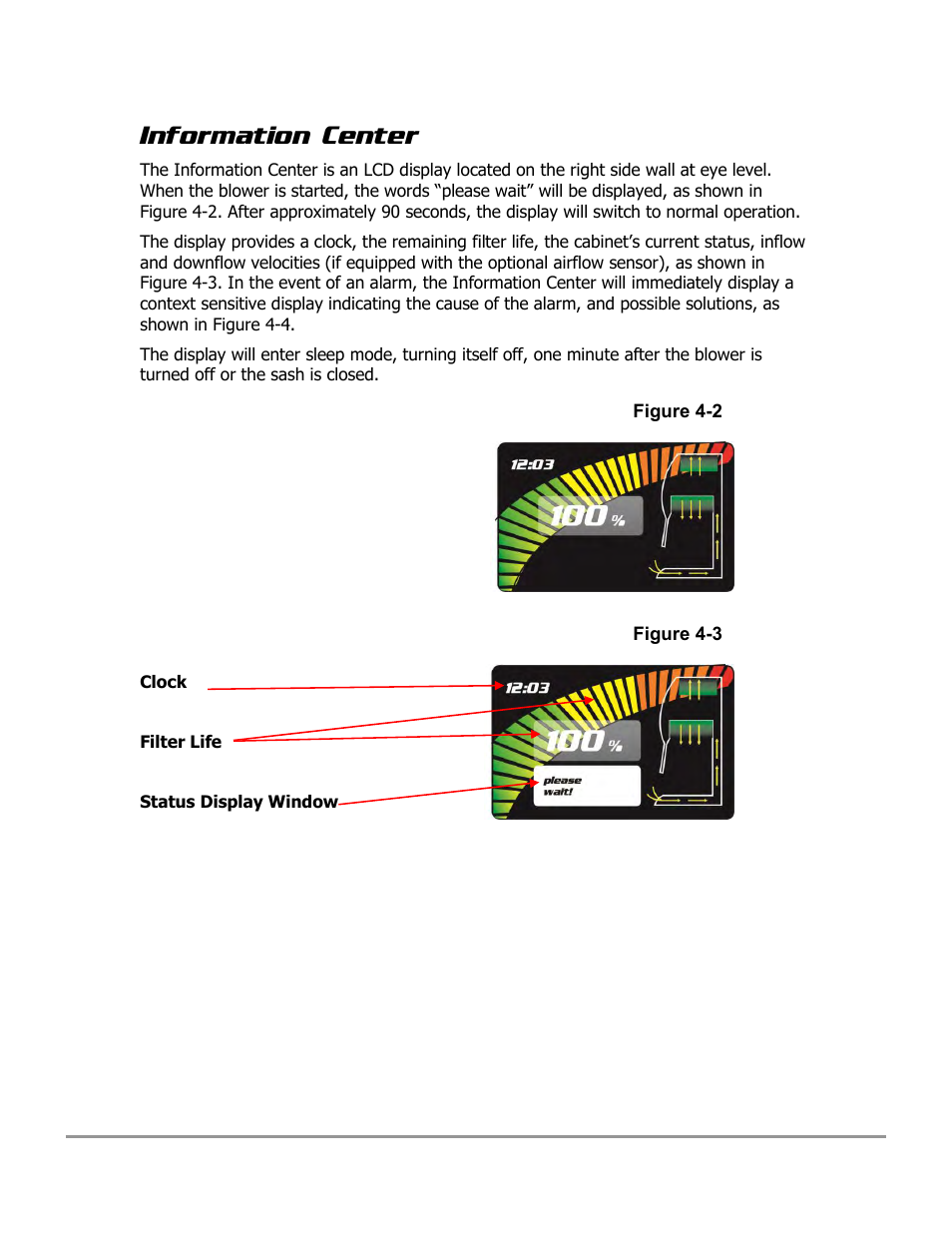 Information center | Labconco PURICARE Procedure Station Models 31260 User Manual | Page 59 / 172
