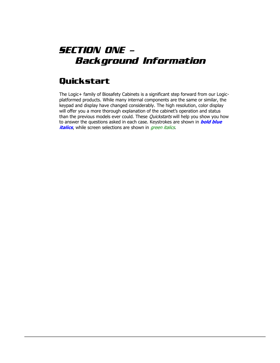 Quickstart | Labconco PURICARE Procedure Station Models 31260 User Manual | Page 8 / 172