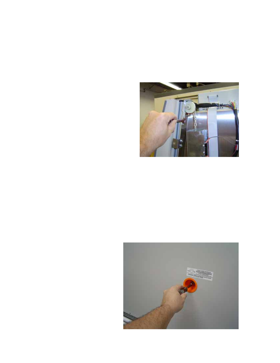 Exhaust damper adjustment, Sash cable retainer | Labconco PURICARE Procedure Station Models 34812xx User Manual | Page 107 / 197