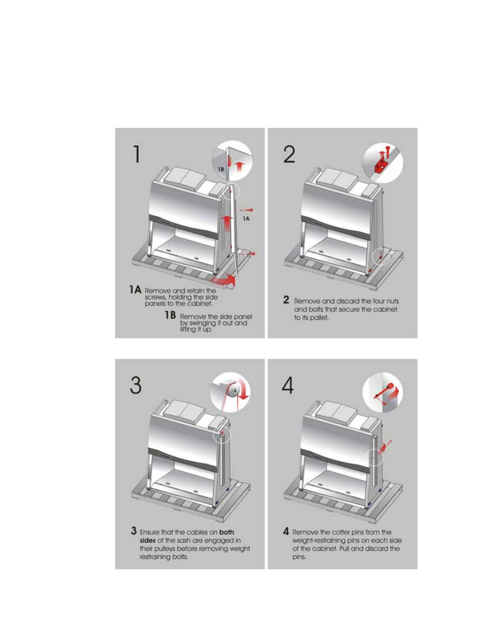 Removing the logic from its pallet | Labconco PURICARE Procedure Station Models 34812xx User Manual | Page 39 / 197