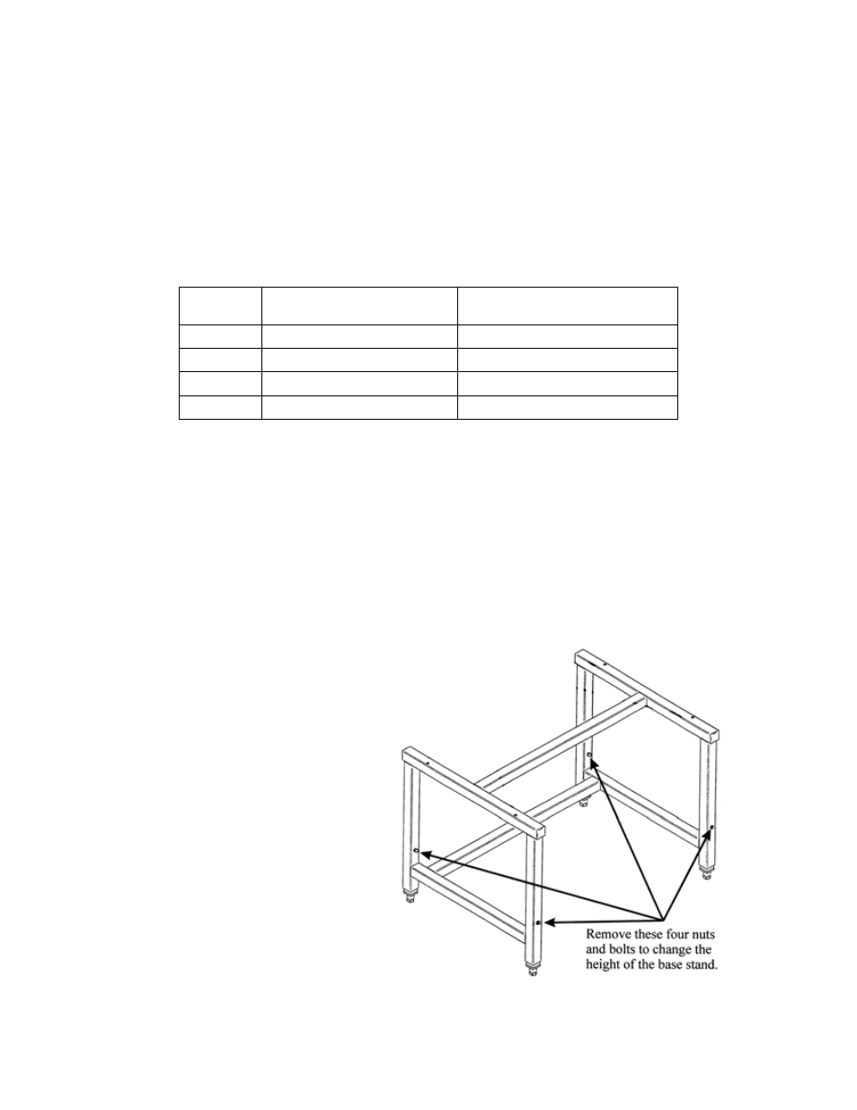 Telescoping base stands | Labconco PURICARE Procedure Station Models 34812xx User Manual | Page 41 / 197