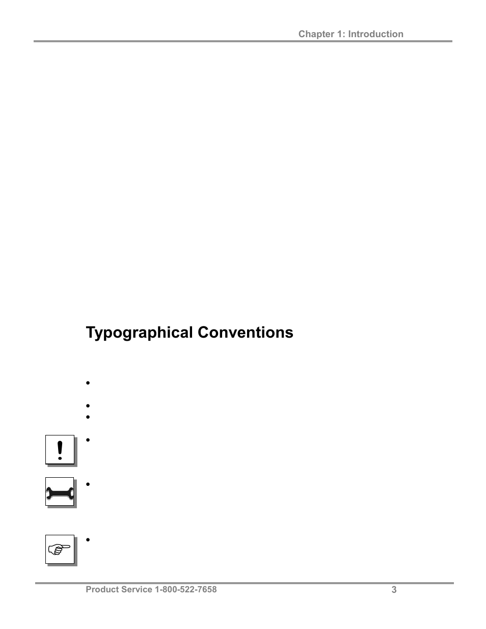 Typographical conventions | Labconco Class I Enclosure Models 3980423 User Manual | Page 7 / 77
