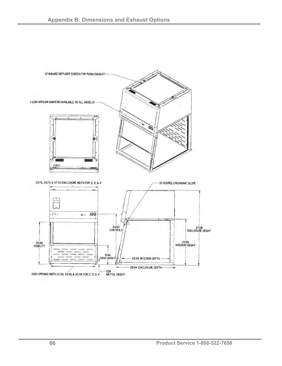 Labconco Class I Enclosure Models 3980423 User Manual | Page 70 / 77