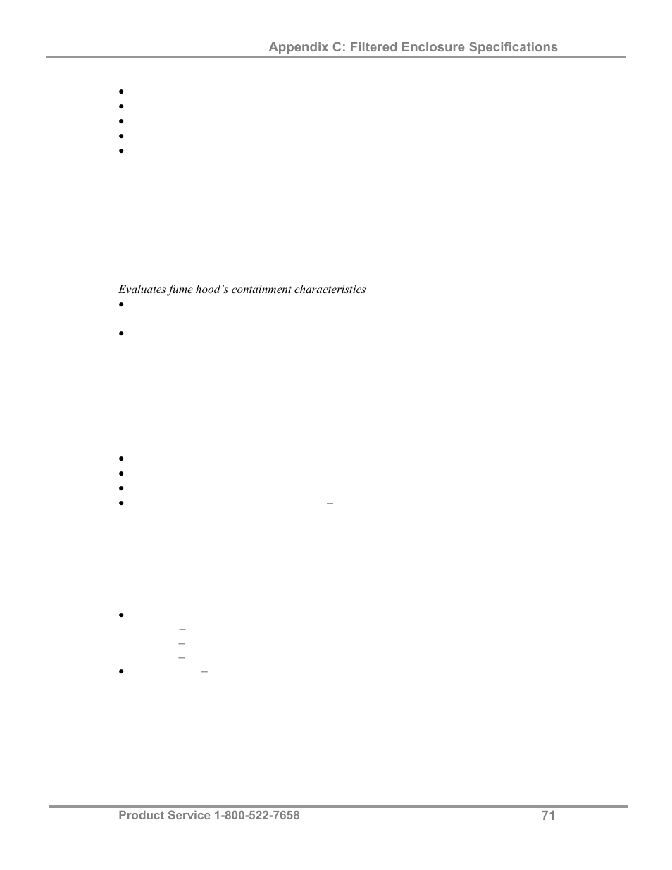 Labconco Class I Enclosure Models 3980423 User Manual | Page 75 / 77