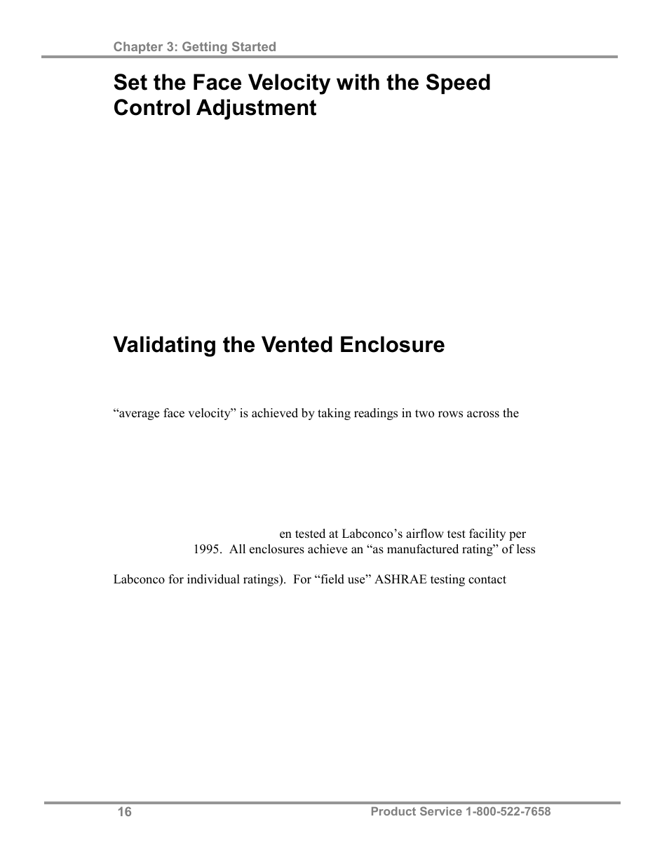 Validating the vented enclosure | Labconco Class I Enclosure Models 3980423 User Manual | Page 20 / 78