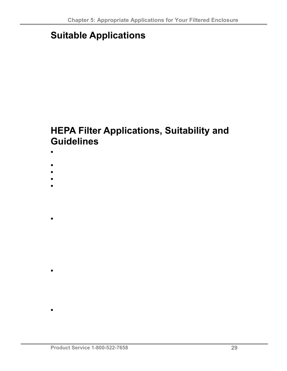 Suitable applications | Labconco Class I Enclosure Models 3980423 User Manual | Page 33 / 78