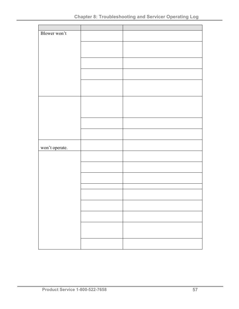 Labconco Class I Enclosure Models 3980423 User Manual | Page 61 / 78
