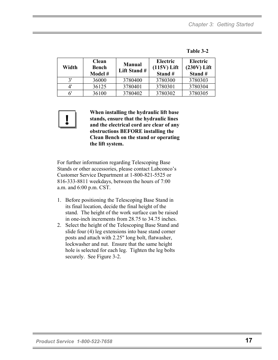 Labconco Purifie Horizontal Clean Benches 36125 Series User Manual | Page 21 / 81