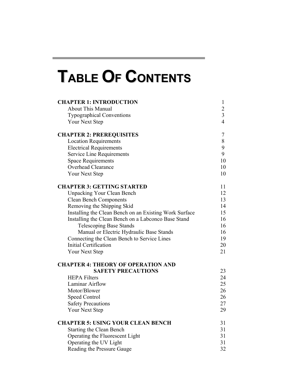 Labconco Purifie Horizontal Clean Benches 36125 Series User Manual | Page 3 / 81