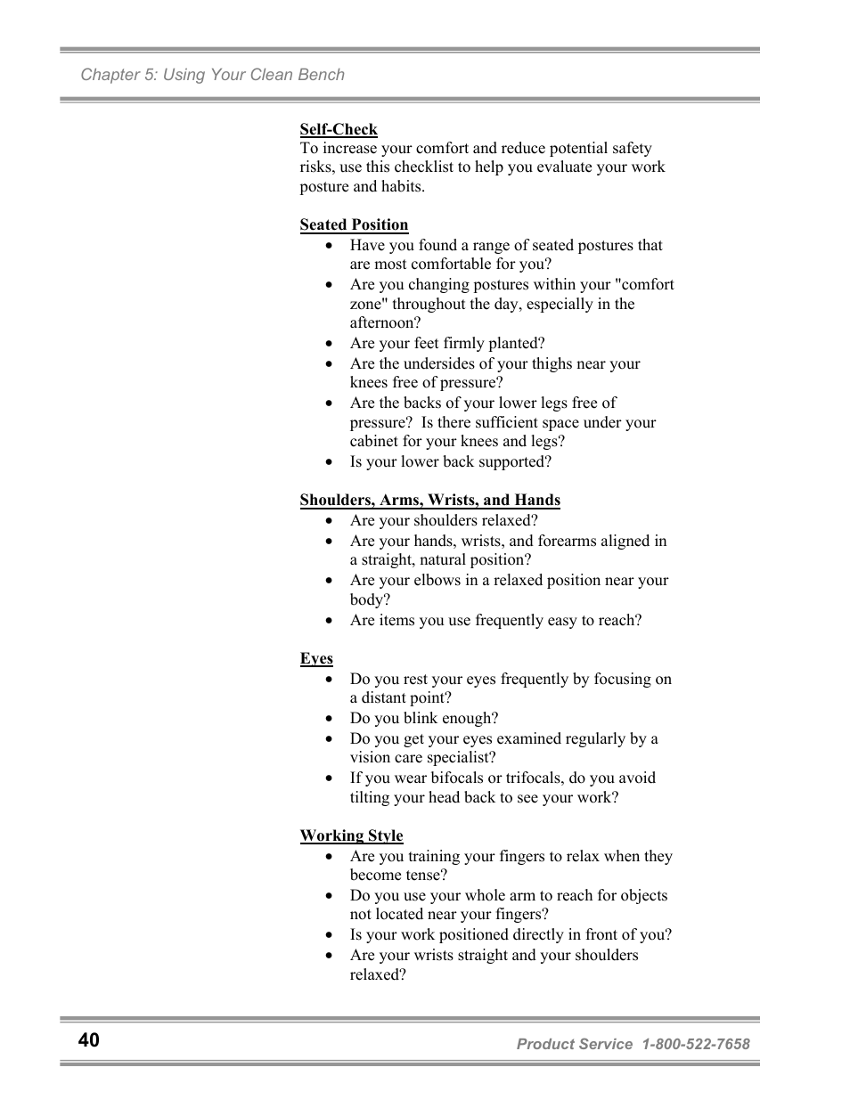 Labconco Purifie Horizontal Clean Benches 36125 Series User Manual | Page 44 / 81