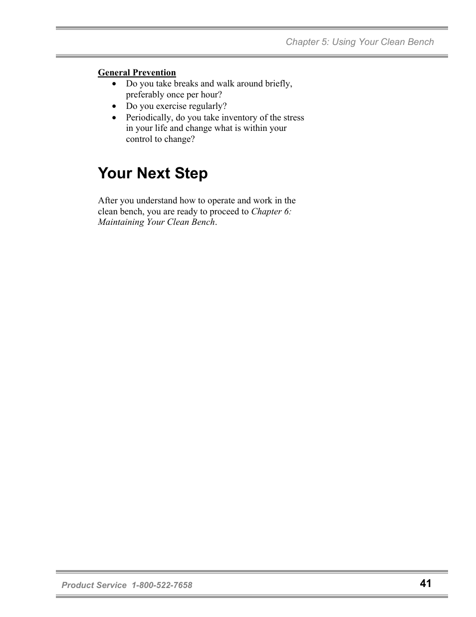 Your next step | Labconco Purifie Horizontal Clean Benches 36125 Series User Manual | Page 45 / 81