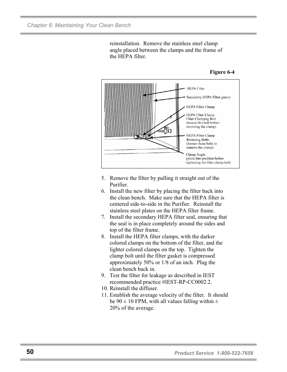 Labconco Purifie Horizontal Clean Benches 36125 Series User Manual | Page 54 / 81