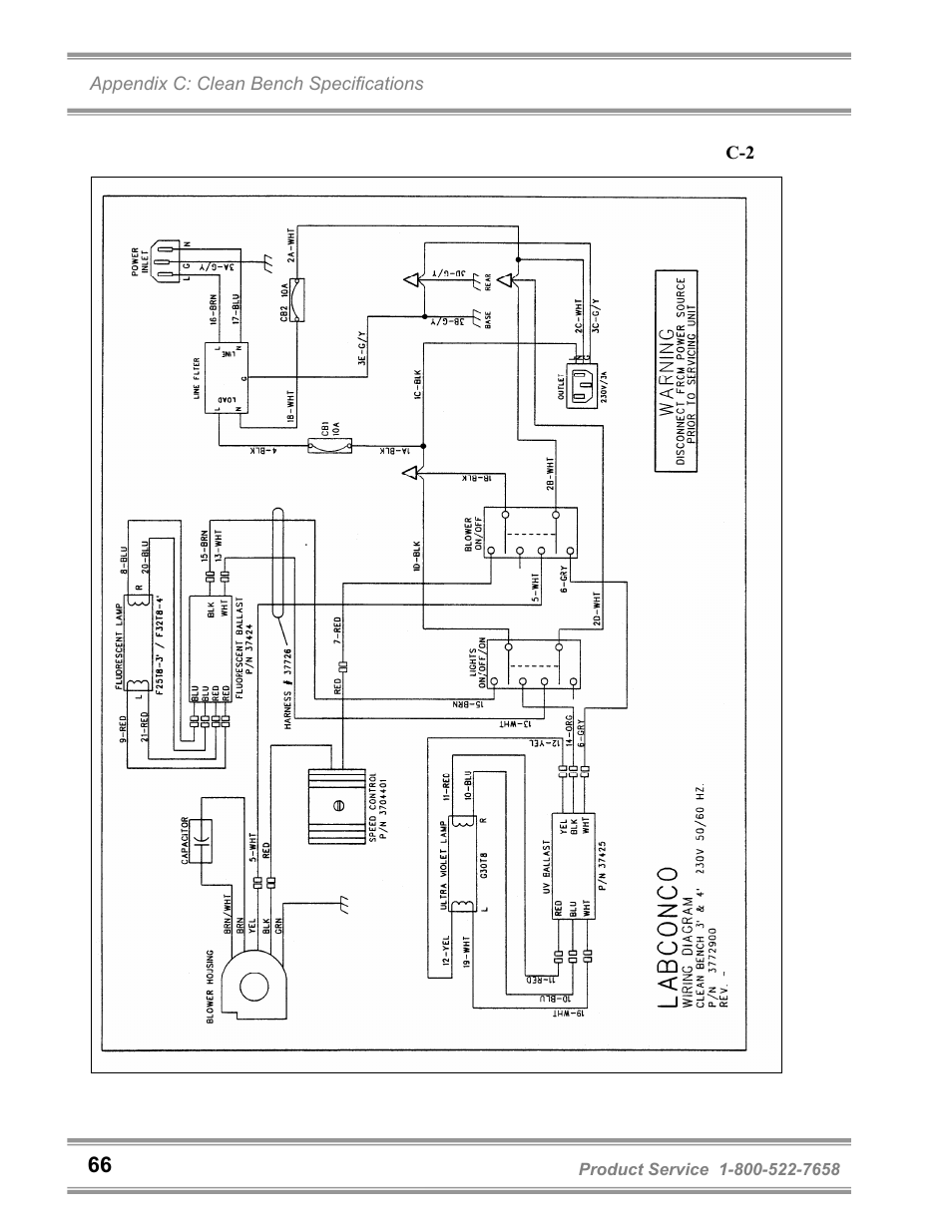 Labconco Purifie Horizontal Clean Benches 36125 Series User Manual | Page 70 / 81