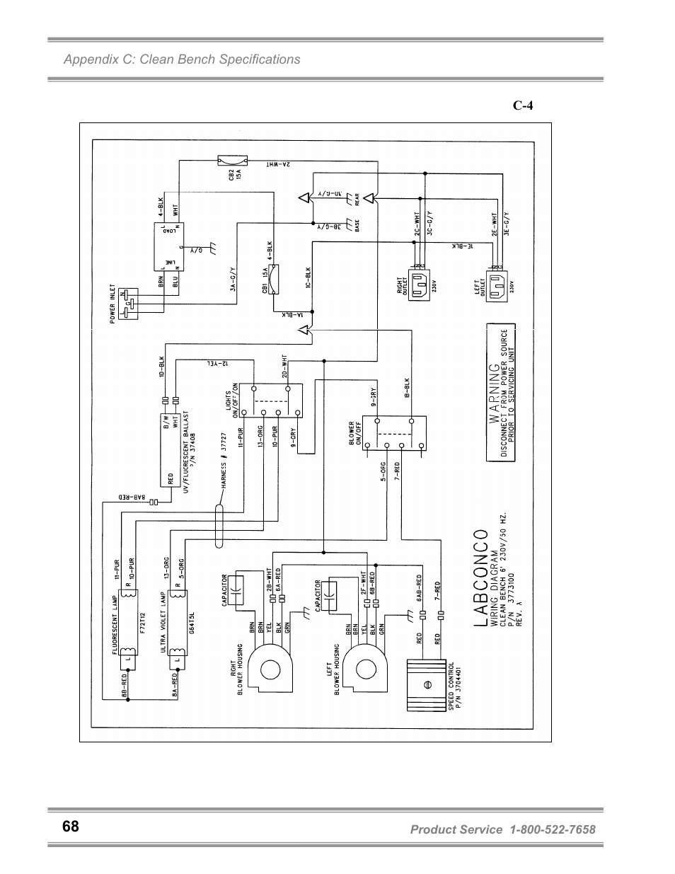 Labconco Purifie Horizontal Clean Benches 36125 Series User Manual | Page 72 / 81