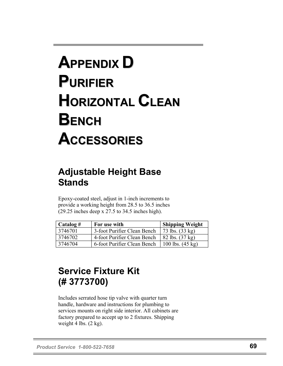 Labconco Purifie Horizontal Clean Benches 36125 Series User Manual | Page 73 / 81