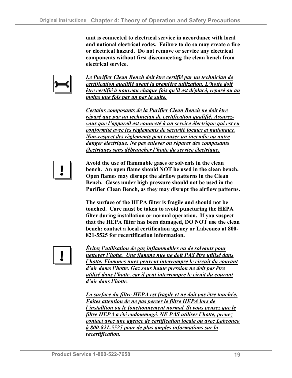 Labconco Purifie Horizontal Clean Benches 38185 Series, 8' User Manual | Page 23 / 53