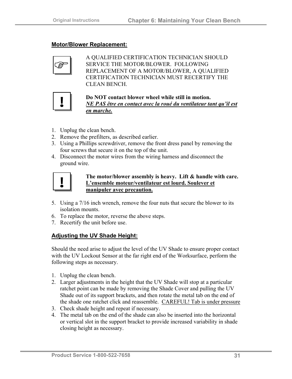 Labconco Purifie Horizontal Clean Benches 38185 Series, 8' User Manual | Page 35 / 53