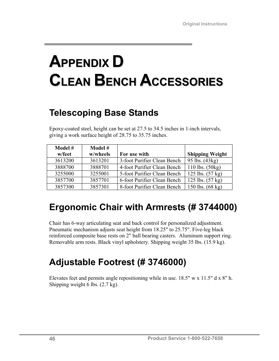 Labconco Purifie Horizontal Clean Benches 38185 Series, 8' User Manual | Page 50 / 53