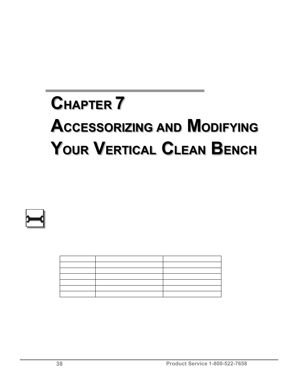 Hapter, Ccessorizing and, Odifying | Ertical, Lean, Ench | Labconco Purifie Horizontal Clean Benches 3970424 User Manual | Page 42 / 57