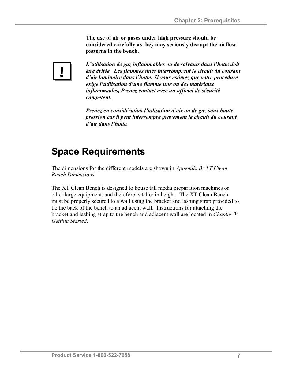 Space requirements | Labconco Purifie Horizontal Clean Benches 32000 Series User Manual | Page 11 / 49