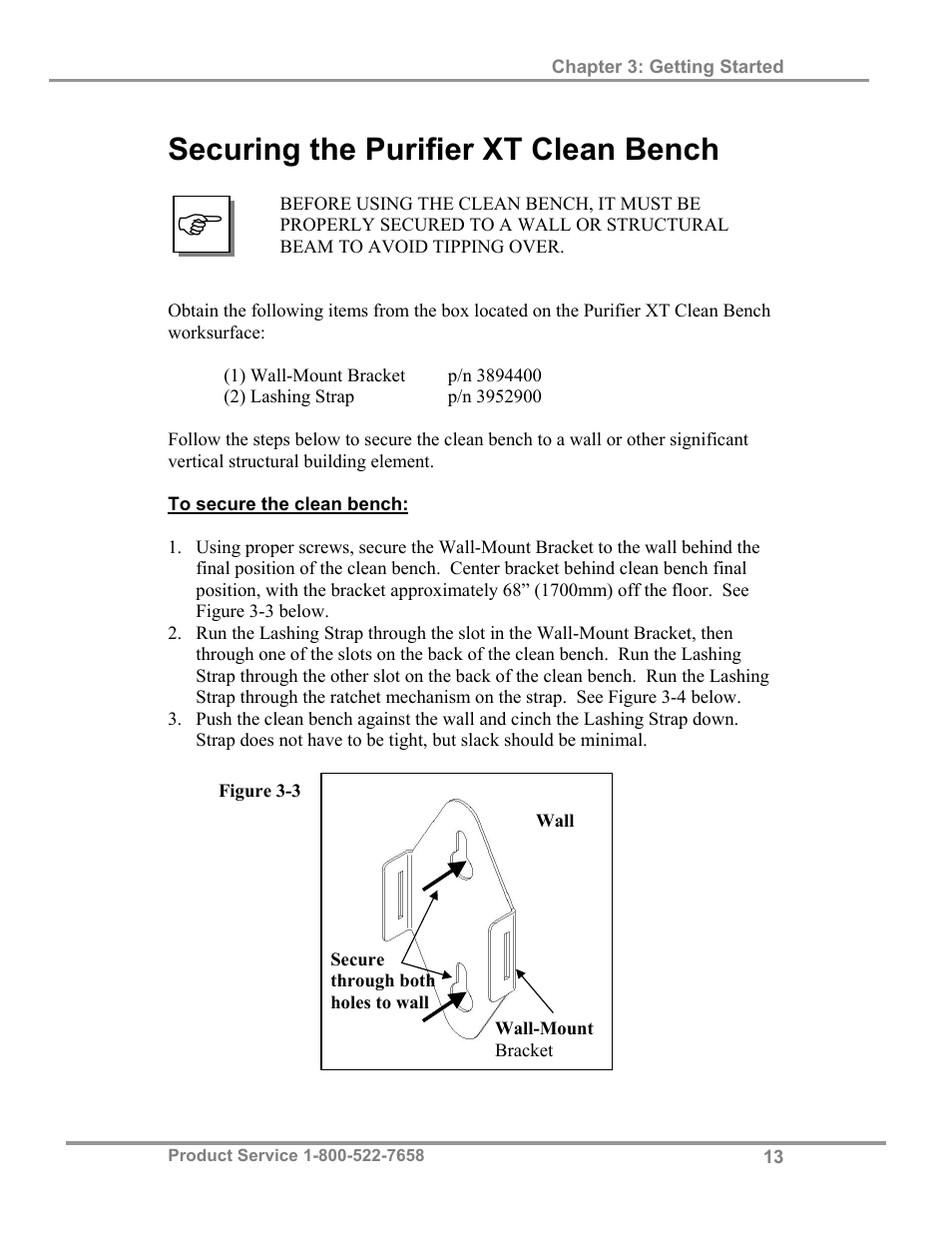 Securing the purifier xt clean bench | Labconco Purifie Horizontal Clean Benches 32000 Series User Manual | Page 17 / 49