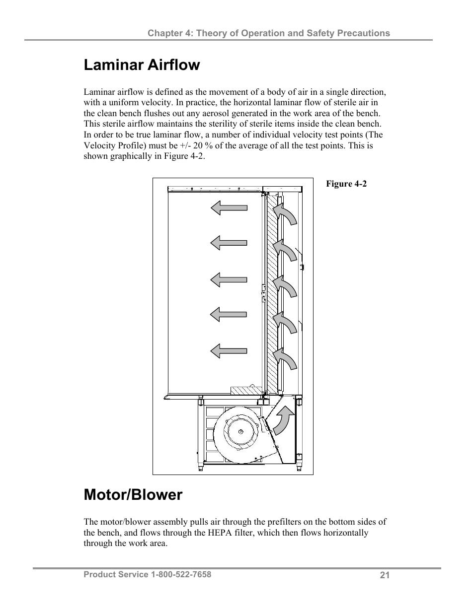 Laminar airflow, Motor/blower | Labconco Purifie Horizontal Clean Benches 32000 Series User Manual | Page 25 / 49