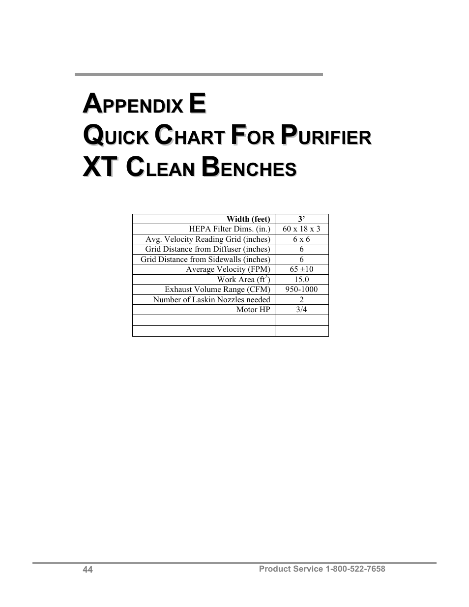Xt t c c | Labconco Purifie Horizontal Clean Benches 32000 Series User Manual | Page 48 / 49