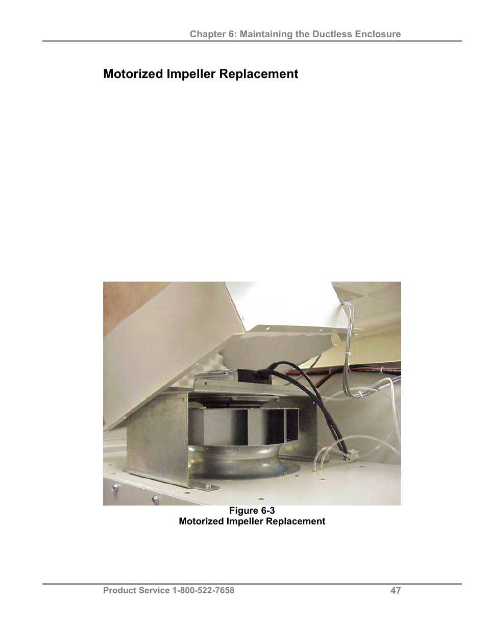 Motorized impeller replacement | Labconco Paramoun Ductless Enclosures 69636 Series, 6' Widths User Manual | Page 52 / 80