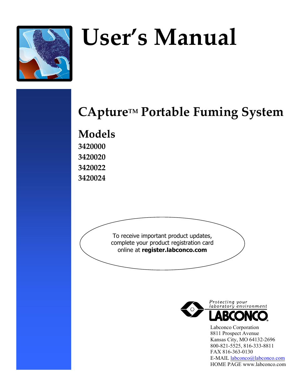 Labconco CAptureTMPortable Fuming System 3420024 User Manual | 29 pages