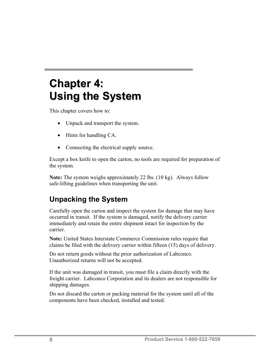 Labconco CAptureTMPortable Fuming System 3420024 User Manual | Page 12 / 29