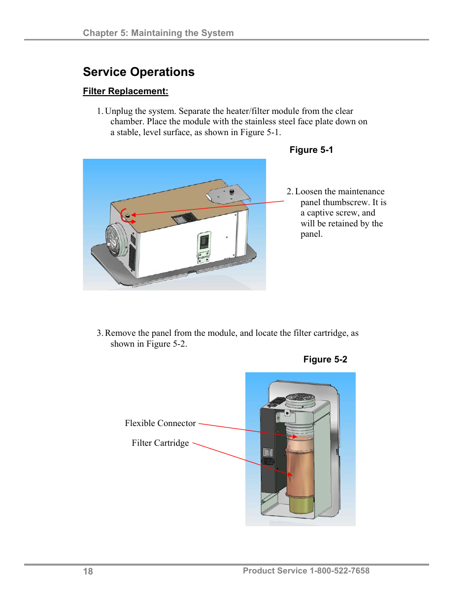Service operations | Labconco CAptureTMPortable Fuming System 3420024 User Manual | Page 22 / 29